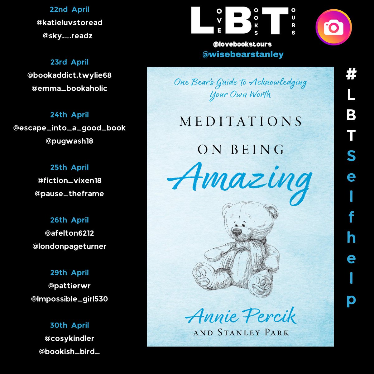 KellyALacey's tweet photo. COMING SOON - #Virtualbooktour |Meditations on Being Amazing by Annie Percik &amp; Stanley Park| Proudly organised by @lovebookstours #BookTour #LBTCrew #Bookreviews #Authorservices #Bookblogtours https://t.co/1NPPit1p51 via @KellyALacey https://t.co/MbJMTNqXBZ