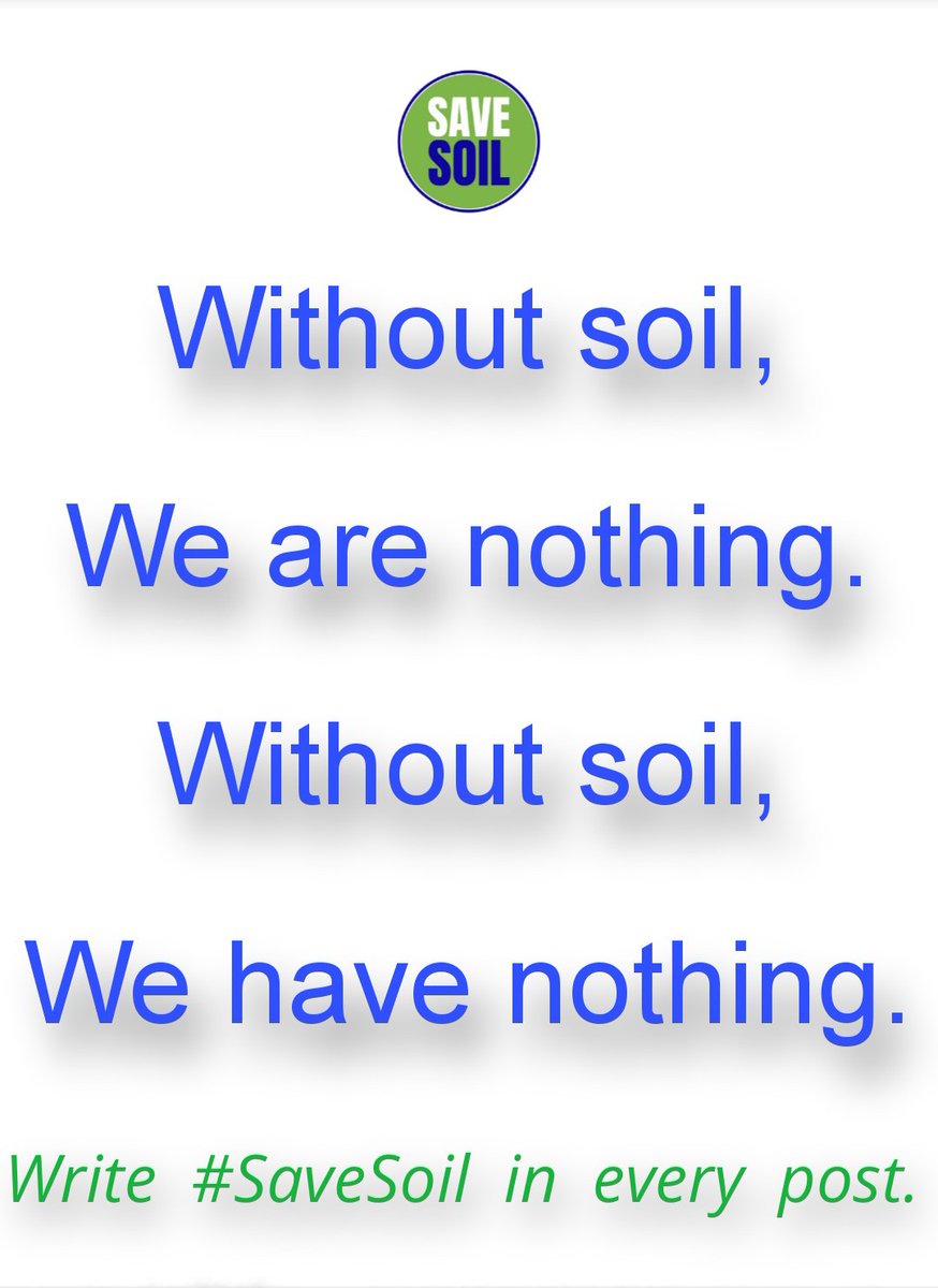 Remember, Every effort counts in safeguarding our planet's soil !
Nature is our best friend !

#SoilHealth #ClimateCrisis 
#Sadhguru #GardenersWorld
#SaveSoilMovement #SaveSoil