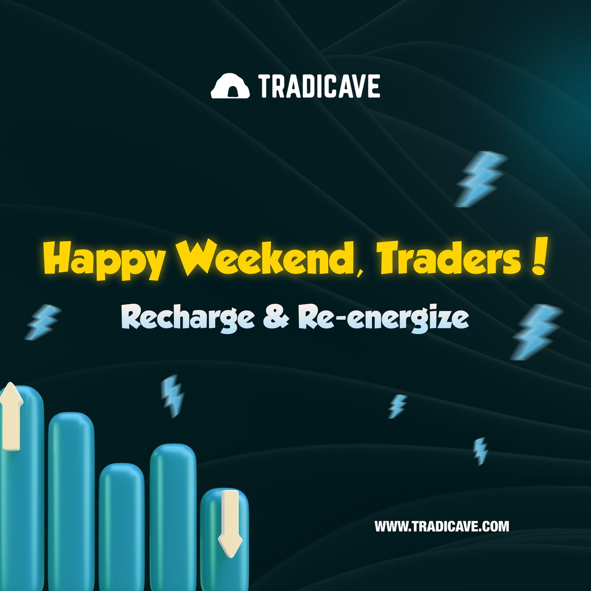 Happy Weekend to all Tradicave Traders🎉 Wishing you all a relaxing break filled with successful trades and rejuvenating moments. Let's recharge and come back next week ready to conquer the markets together! Follow @tradicave For more visit: tradicave.com