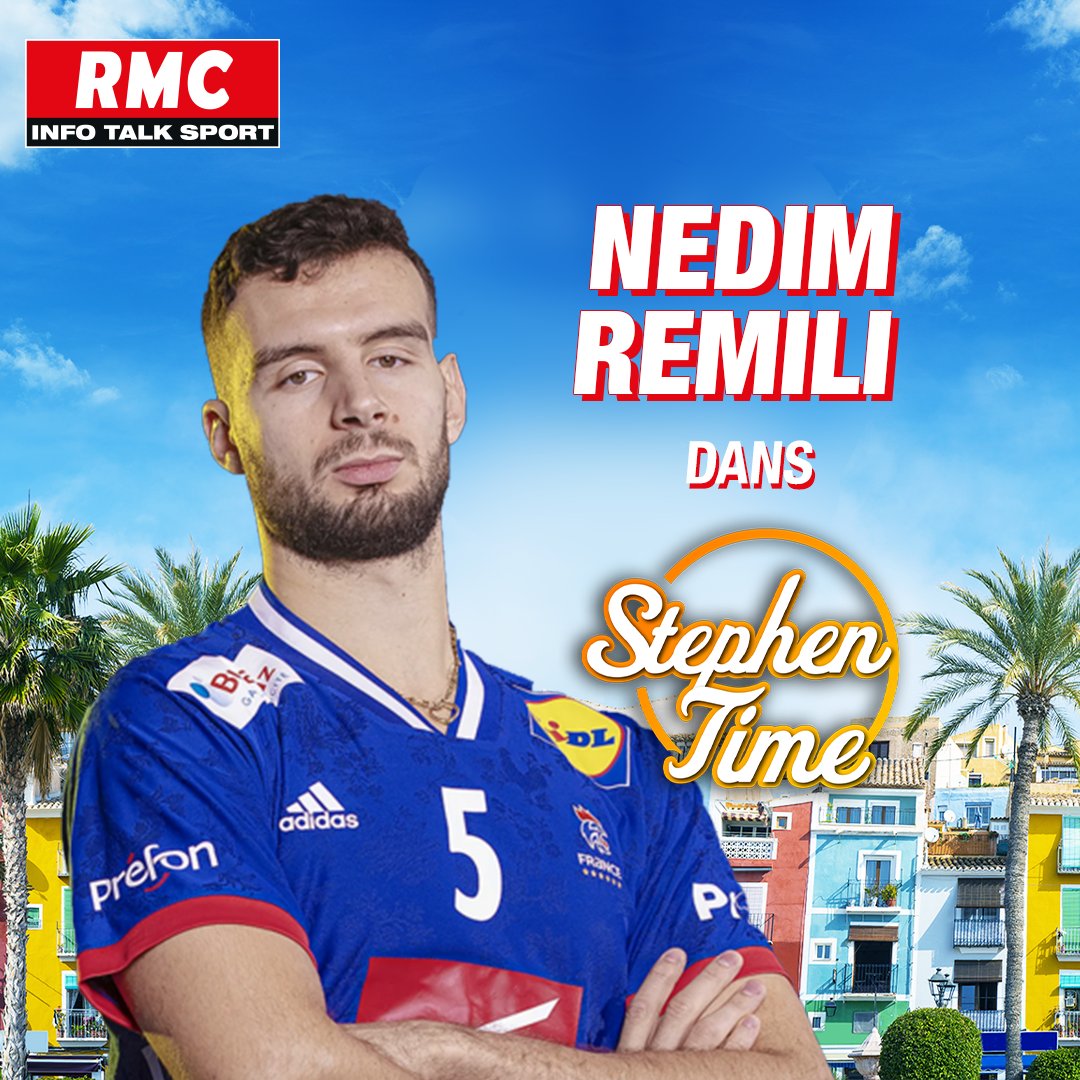 📍 Le handballeur français @Nedim_Remili invité de la 'Draft de Stephen', ce soir à partir de 19h sur RMC, avec @Arnaud_Valadon et @StephBrun41