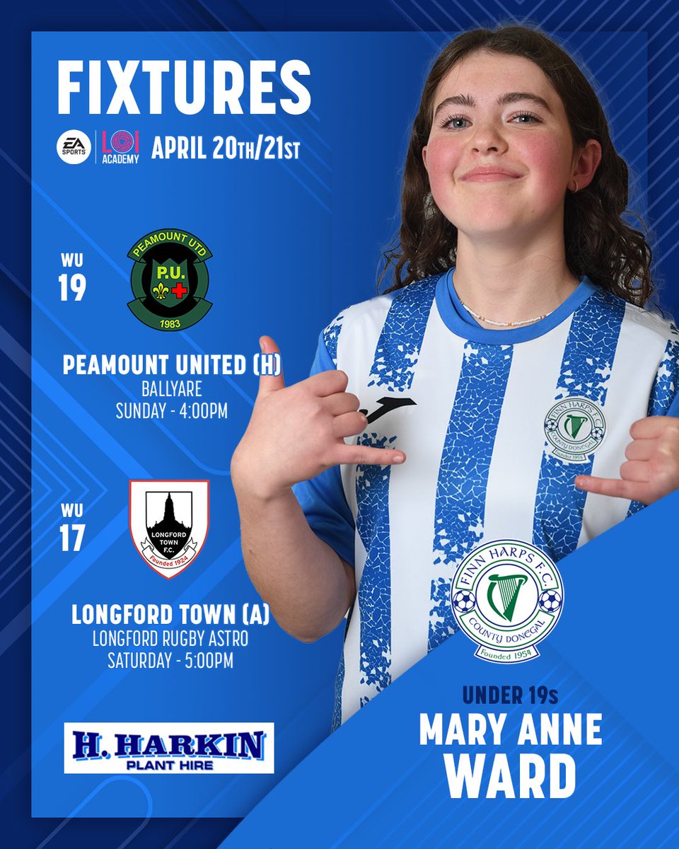 Our two Women’s Underage sides are out this weekend as they continue their LOI campaigns. 

Our WU17s are on their way to the midlands for a late kick off against Longford Town this evening (5pm). 

Tomorrow, it’s the turn of our WU19s as they face Peamount Utd at Ballyare.