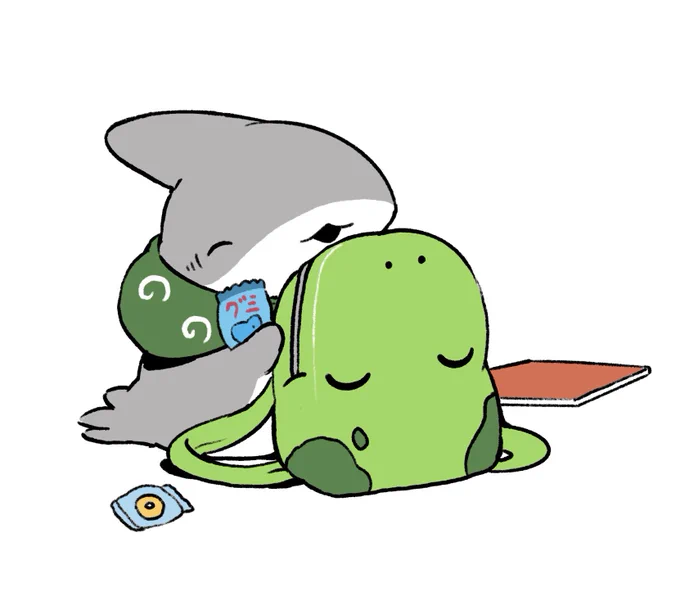 おでかけ子ザメアニメ最新話、ご視聴ありがとうございました!リュックさん、いっぱい食べてね 