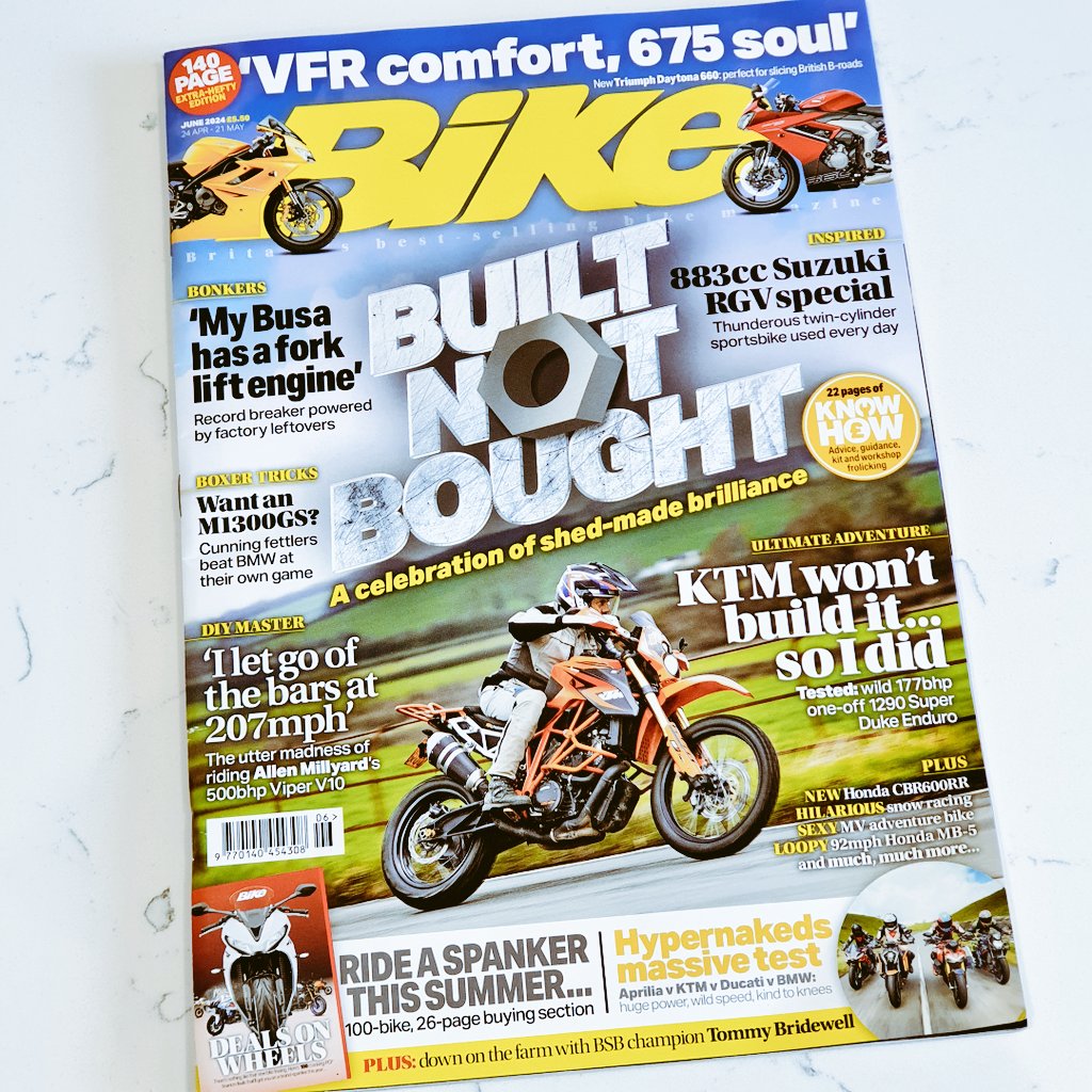 Martin Fitz-Gibbons (@mufga) on Twitter photo Rode a 177bhp dirt bike for the latest <a href="/BikeMagazine/">Bike Magazine</a>...
Find out the mad story behind this home-built KTM 1290 Super Enduro R exclusively in Bike. New issue on sale this Wednesday. Rode a 177bhp dirt bike for the latest <a href="/BikeMagazine/">Bike Magazine</a>...
Find out the mad story behind this home-built KTM 1290 Super Enduro R exclusively in Bike. New issue on sale this Wednesday.