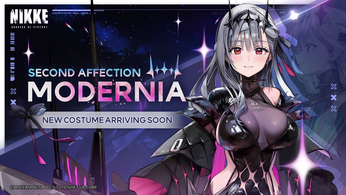 【Modernia Costume Introduction】

The second love. The seed of change.

Modernia's Special Costume 「Second Affection」 is coming soon via 1.5 Anniversary Version Costume Gacha!

📅 After 4/25 Version Update 

Stay tuned for more info!

#NIKKE
#NIKKEAnniversary
#Modernia