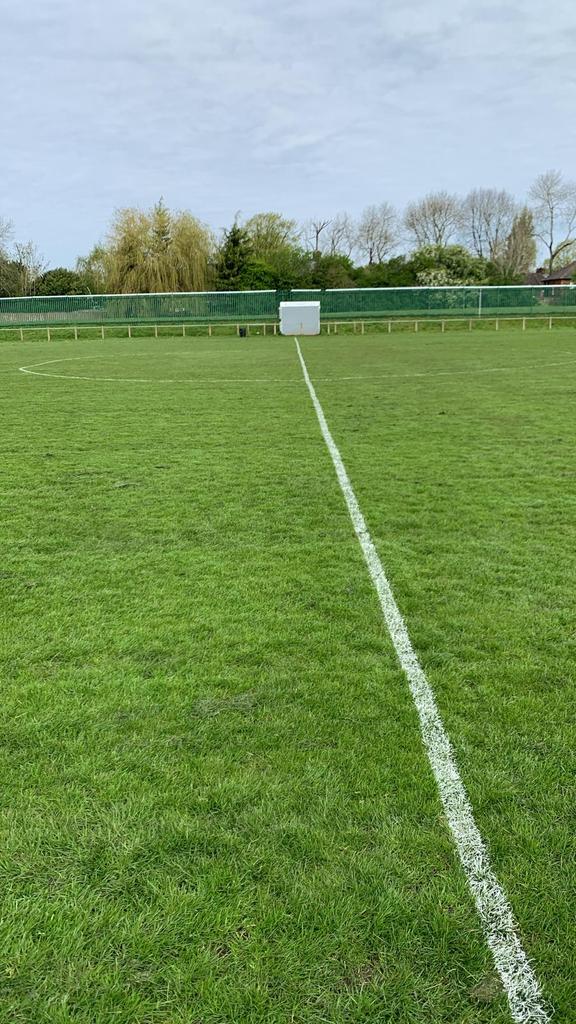 Pitch cut and marked @Blackbrook_Club looking good