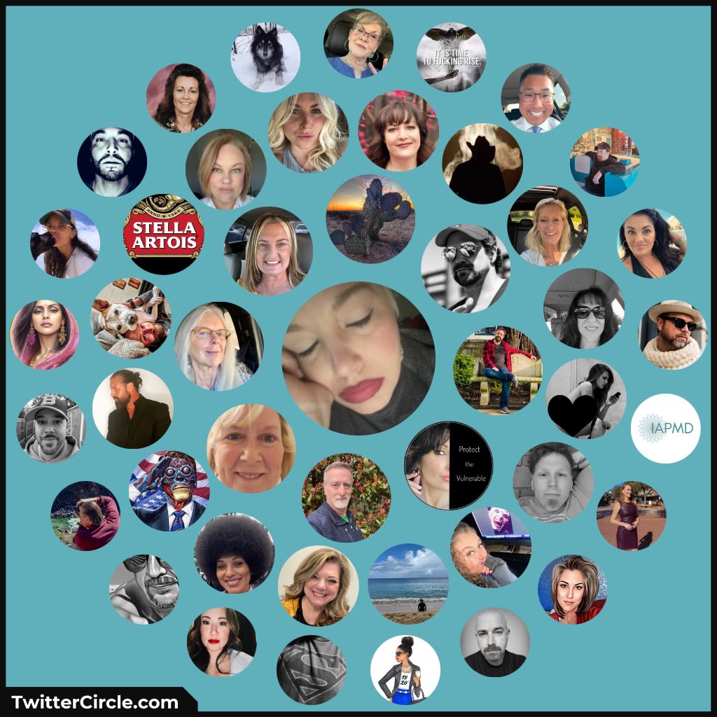 Surrounded by my faves! Circle 1 1. @integritycdn 2. @knucklemonk 3. @elliemom26RN 4. @WyckedWyre 5. @joypcoffee 6. @NewMexicoVibes 7. @jverona77 8. @mondiesman Circle 2 9. @IRobBMar 10. @FROzenliberal 11. @BubblegumOut 12. @DerekNeverFails 13. @JLVsTW1 14. @leftbobgolfer 15.