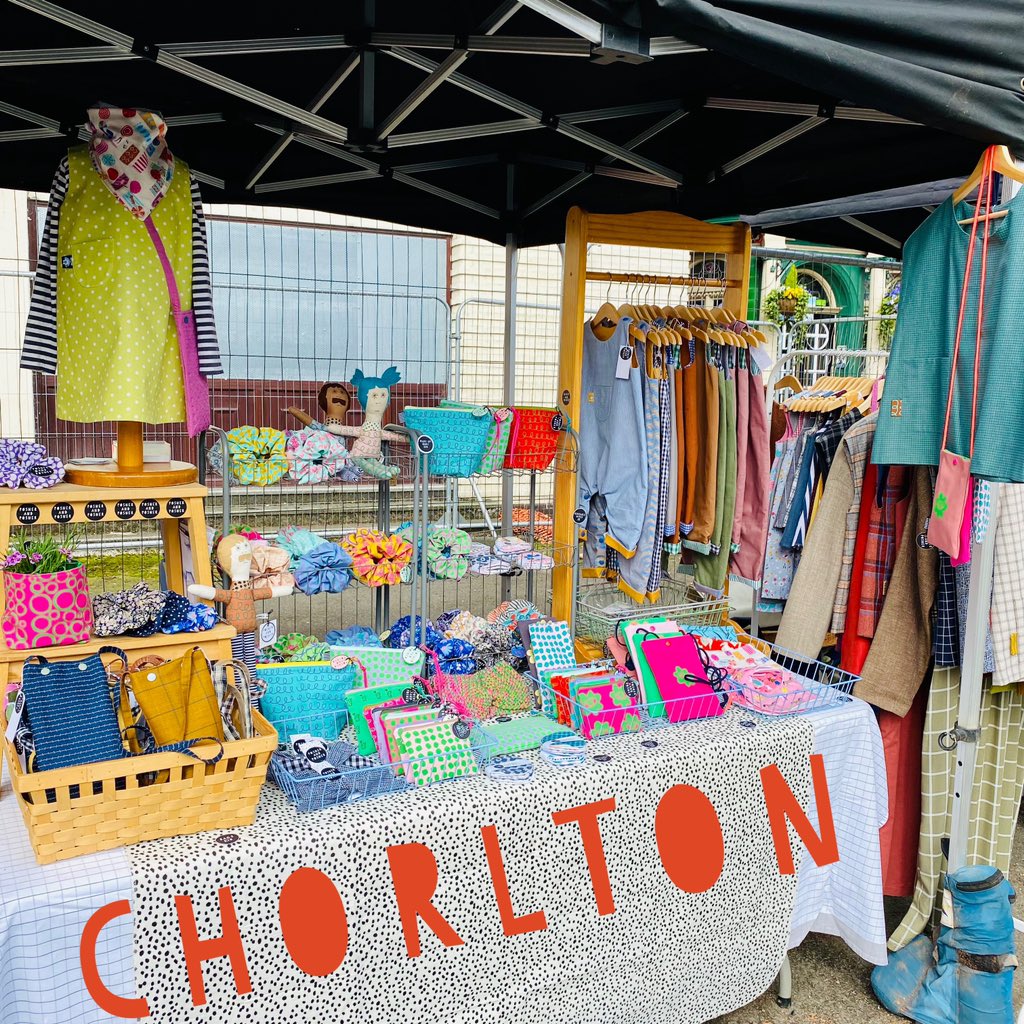 We are at Chorlton makers market today until 4pm. Find us back outside the old co op building #posnerandposner #chorlton #handprintedtextiles #chorltonmakersmarket #handcraftedclothes #marketlife #slowfashion