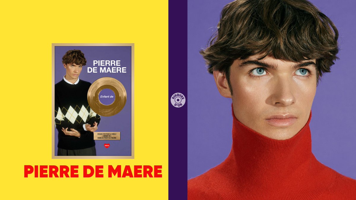 Le disque d’or de Pierre de Maere pour « Enfant de » adjugé à 35.000 € au profit du @televie et de la recherche contre le cancer