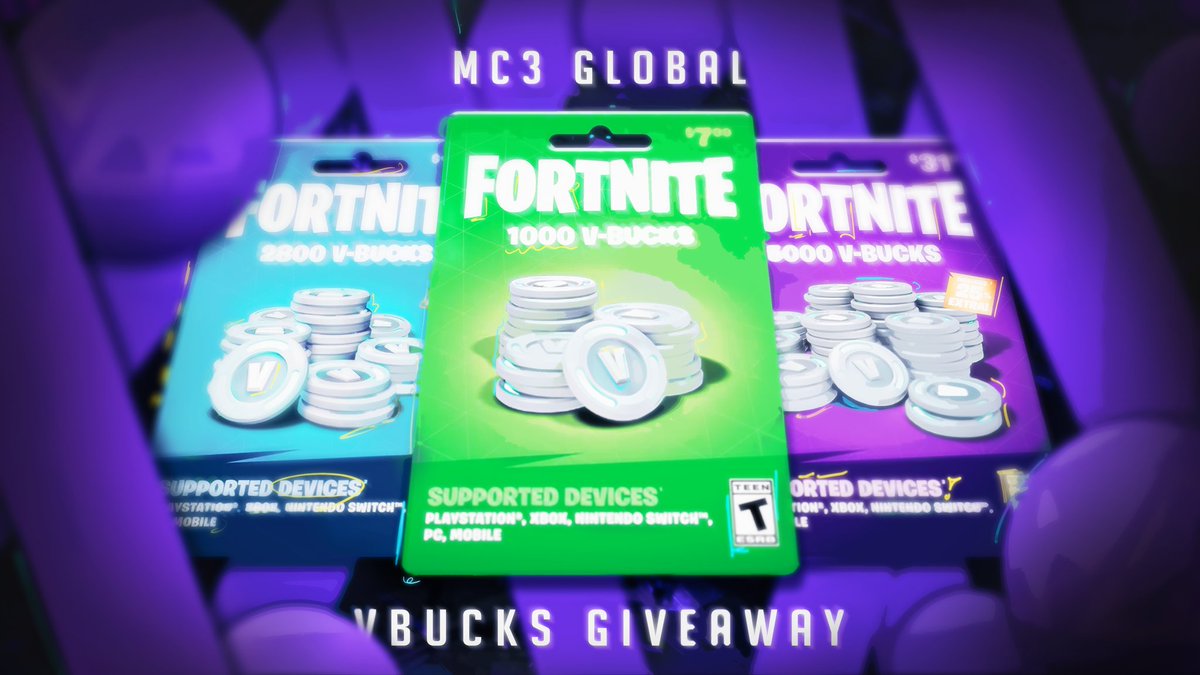 #GiveawayAlert 🚨 Enter for a chance to win #Fortnite 1k vbucks code! (Epic Games Code) 1. Follow @MC3Global 2. Comment “ 🌎 ” Only 3. Tag a friend 4. Add #MC3Giveaway ~X is not affiliated or responsible with this giveaway~ No purhcase necessary Giveaway rules: Maximum 1