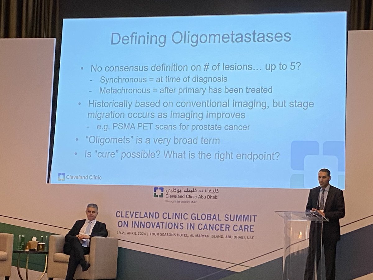 Looking forward to ⁦@RTendulkarMD⁩ talk on Radiation for Oligometastatic Disease during the @ClevelandClinic Global Summit on Innovations in Cancer Care in Abu Dhabi. @CCAD @grobmys #CleClinicCancer