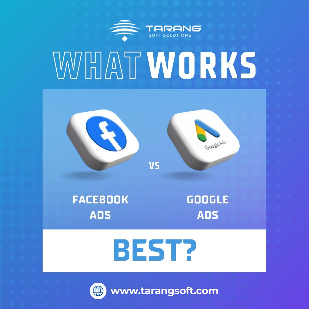 tarangsoft's tweet photo. 🚀 Dive into the ultimate ad showdown: #FacebookAds vs #GoogleAds! Master targeting, formats &amp; boost ROI. Blend the best of both for unmatched reach &amp; results. Are you ready to supercharge your campaigns? 🎯💥 #DigitalMarketing #AdTips https://t.co/x35zi88G9j
