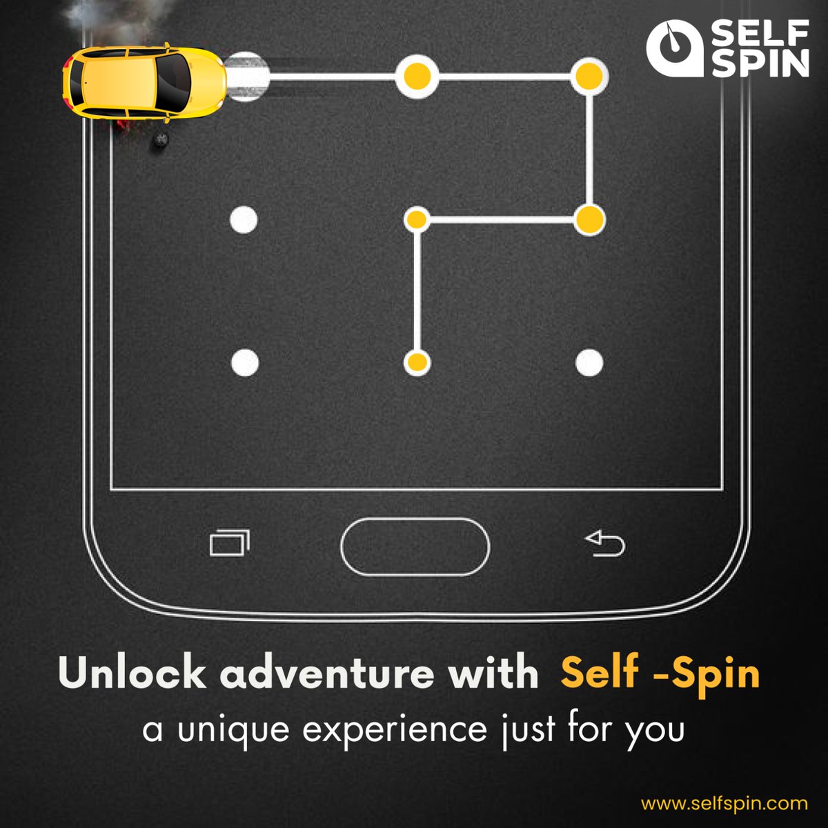 With Selfspin: Unlock the zeal for adventure with assured security, convenience and freedom

#SelfDrive #SelfSpin #CarRental #Pune #Bengaluru #Goa #RentalServices #BikeRental #SelfDriveRental #AnytimeAnywhere #RoadTrips #AdventureAwaits