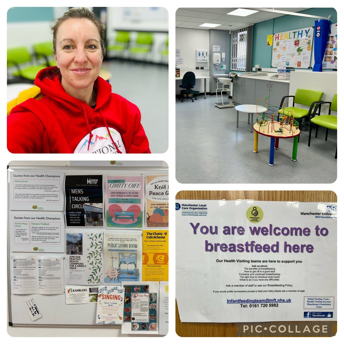 Today is my last Councillor Advice Surgery before stepping down. Thanks to our local GP surgery @ChorltonFPGP for hosting me. It’s great to see the notice board packed with info about local community activities like singing, walking groups, play, knitting, chatty cafes, public