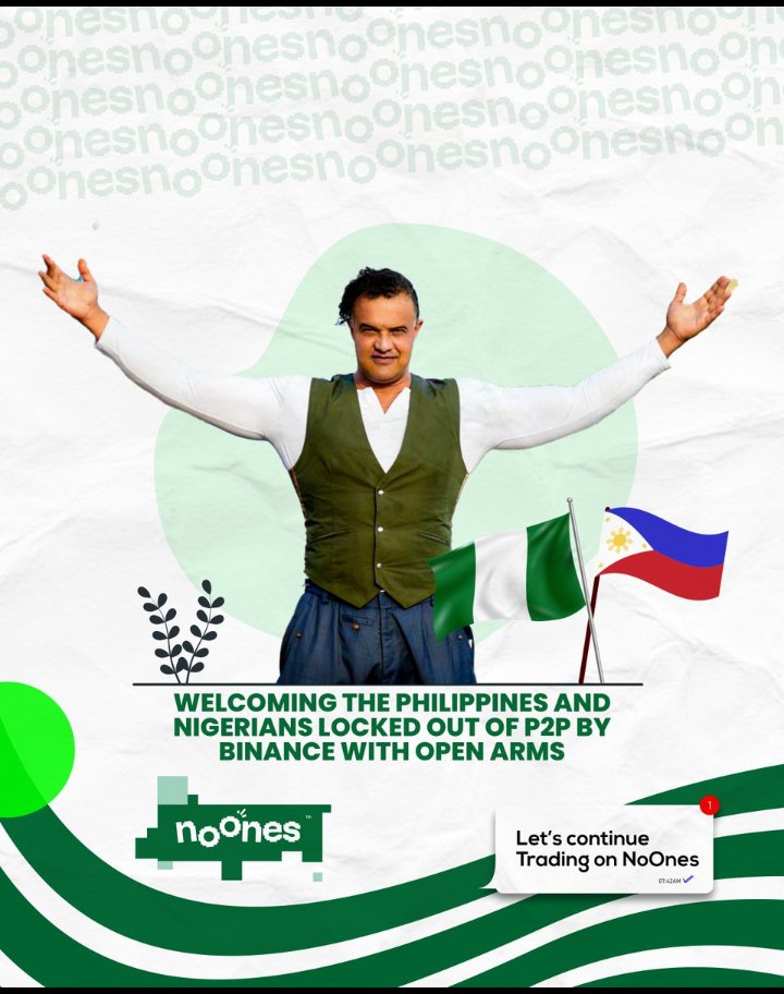 🌏 #Philippines and #Nigerians, #NoOnes is here to save the day! Join the millions of #Citizens today and embark on your journey to financial empowerment! 🚀💰 Noones.com|#Crypto #P2P #BitcoinHalving