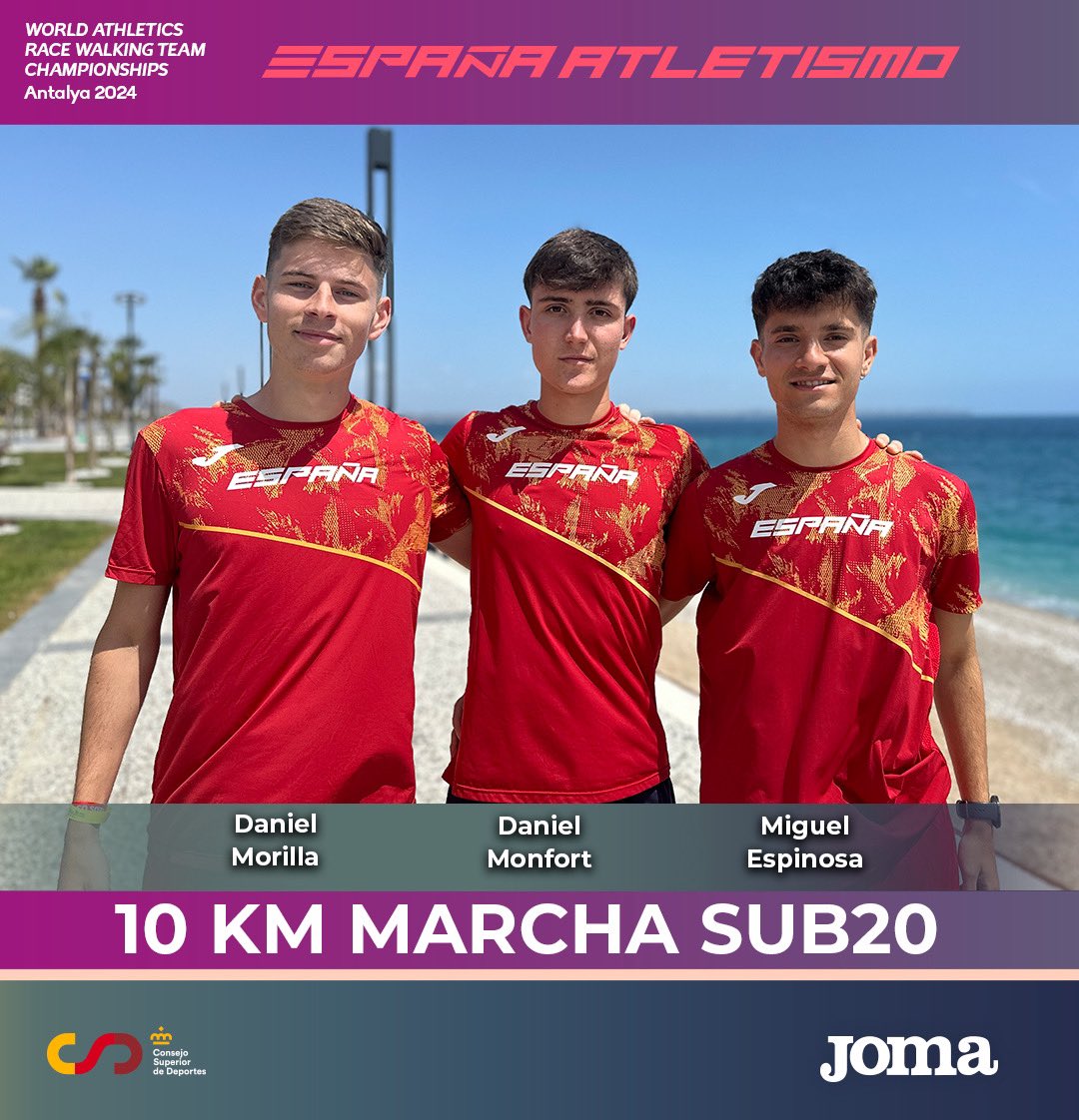 atletismoRFEA's tweet photo. 🔜 Contando las horas para el #WorldRaceWalking 

🚹 10km sub20 
📆 Domingo 21 abril
⏰ 07:00

📺  @teledeporte 

💪🏼 Los madrugadores de #EspañaAtletismo 

Ejemplo de #PasiónPorCompetir ➡️ Les toca levantarse a las 04:00 😨 https://t.co/hwm2ApMcfQ