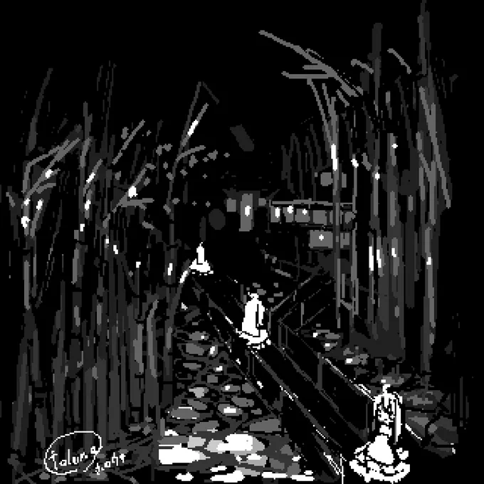 ちょっと知り合いが開催するとあるイベント用に描いてるドット絵の進捗 