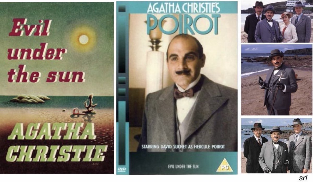 12:45pm TODAY on #ITV3

From 2001, s8 Ep1 of “Agatha Christie’s Poirot” - “Evil Under the Sun” directed by #BrianFarnham from a screenplay by #AnthonyHorowitz

Based on #AgathaChristie’s 1941 #Poirot novel📖

🌟#DavidSuchet #HughFraser #PhilipJackson #PaulineMoran #RussellTovey