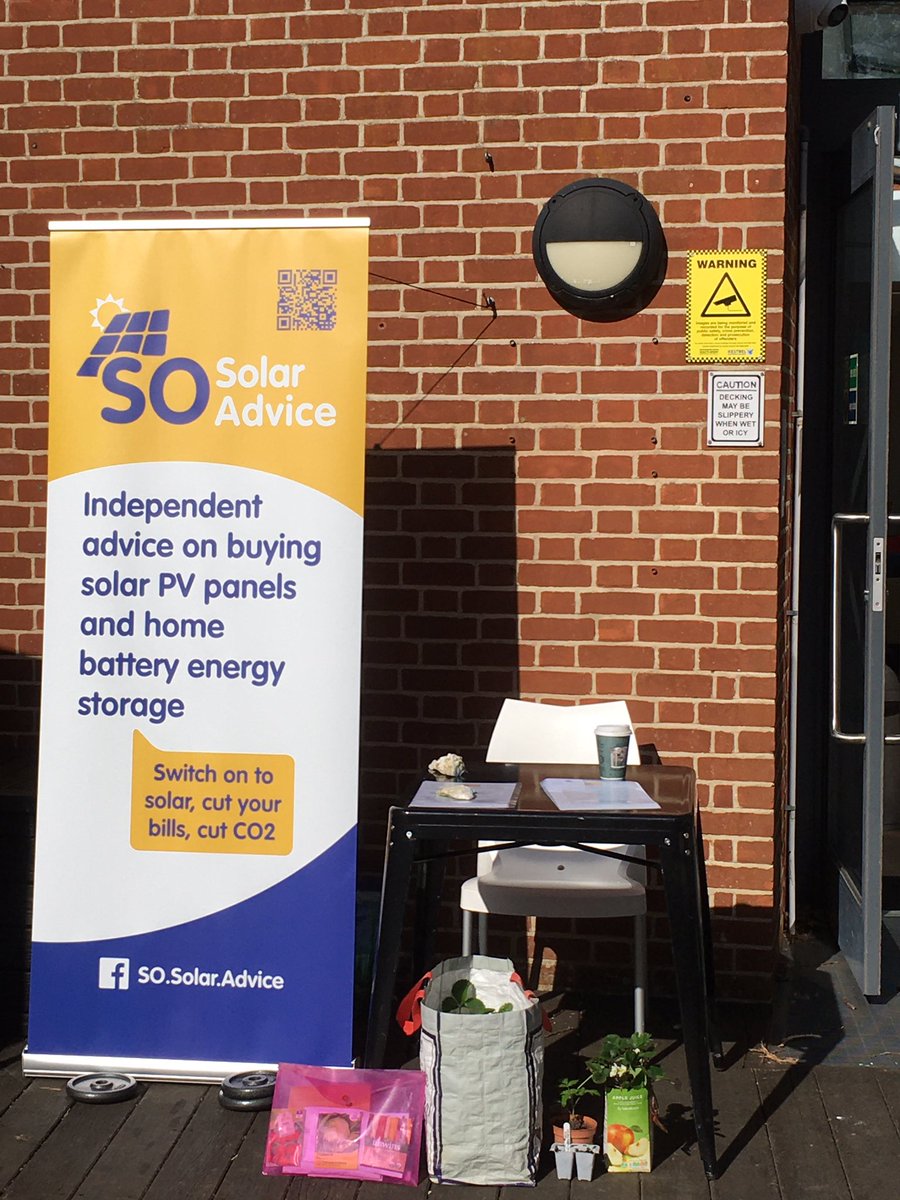 First public appearance for my new small business #SO_Solar_Advice at @PointEastleigh’s #BigGreenIdeasDay.  A gorgeous sunny day, perfect for chatting to the people of #Eastleigh about #SolarEnergy and #SolarPanels.