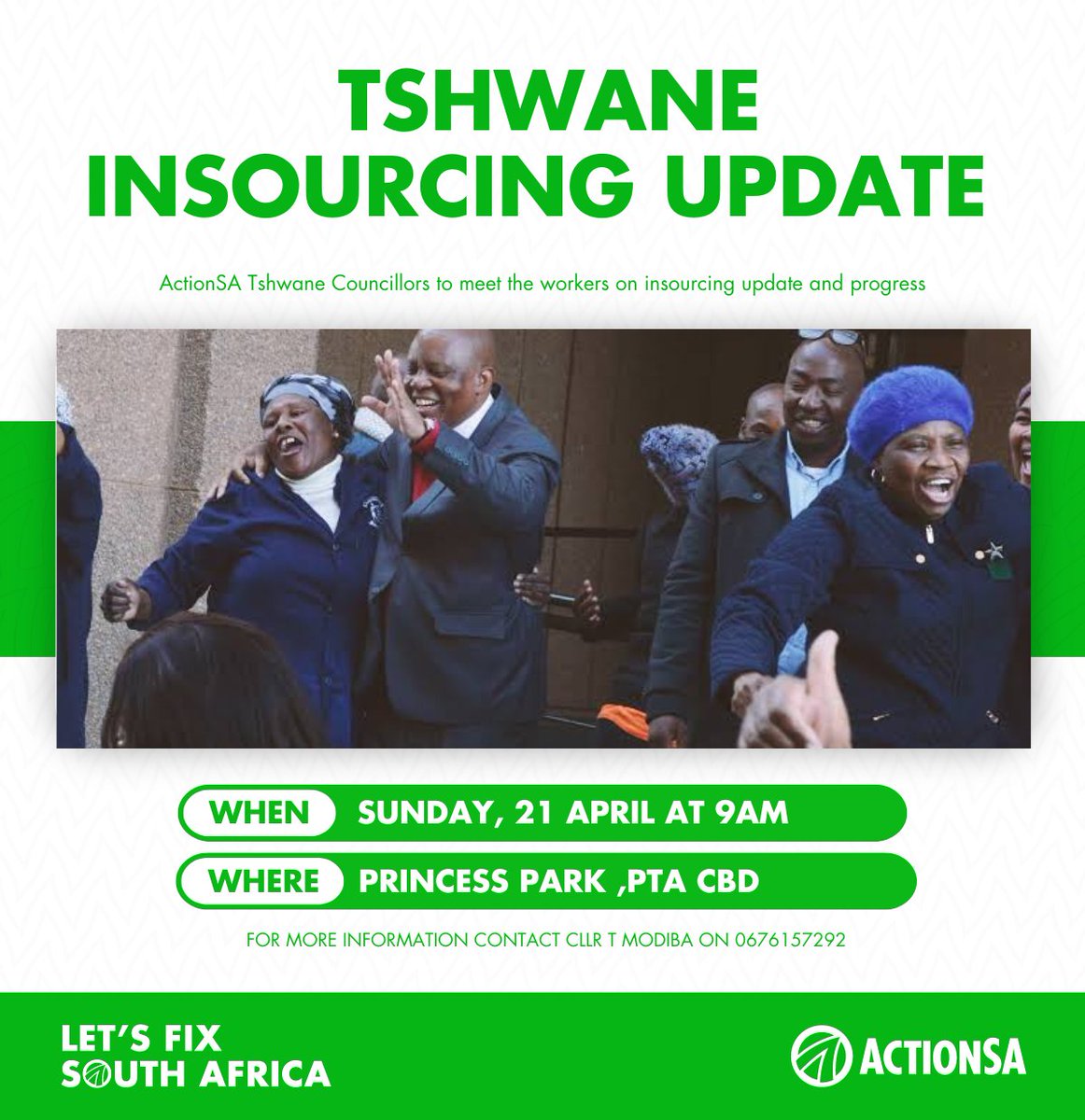 ActionSA Tshwane Councillors to update insourcing security guards and cleaners