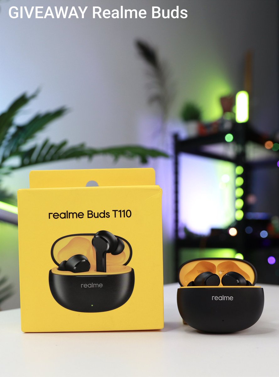 GIVEAWAY ANNOUNCEMENT Prize - 1X #RealmebudsT110 How to Participate 1️⃣- Like This Tweet 2️⃣- Comment This Tweet & Tag 2 friends(At least) 3️⃣- Retweet This Post (Repost) 4️⃣- Follow Me @ShubhamTech458 Timeline - 20th Apr 2024 - 30 April 2024 Winner Announcement Date - 1 May 2024