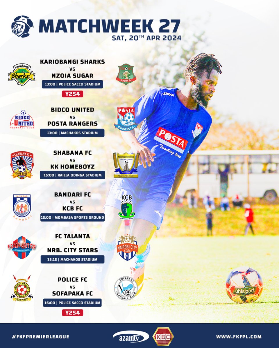 Fixtures za Leo #FKFPremierLeague Game gani ndio unaishia kucheki ? #Offside