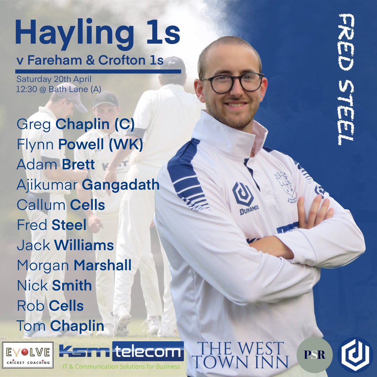 HaylingCC's tweet photo. Todays team to face @cricket_fareham 

#WeAreHaylingCricket https://t.co/bDxgGreu4D