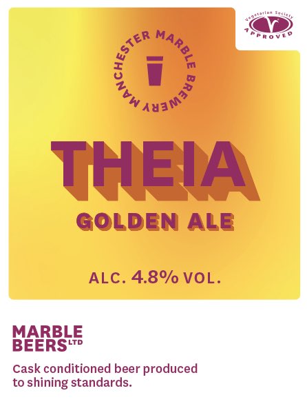 Busy Friday saw lots and lots of beer sold, later on today we’ll see two new casks on from @CastorAles and @marblebrewers Old Scarlett is a 4.3% best bitter. Theia is a light, crisp and clean Golden ale that delivers a moderate bitterness and balanced maltiness