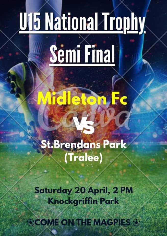 Another massive day once again for the U15 team who look to make there 2nd National final in two years, they welcome St.Brendans Park of Tralee, the very best of luck to all the team and management ⚫️⚪️⚫️⚪️⚫️⚪️⚫️⚪️⚫️⚪️⚫️⚪️ @FAIreland @BigRedBench @corksl