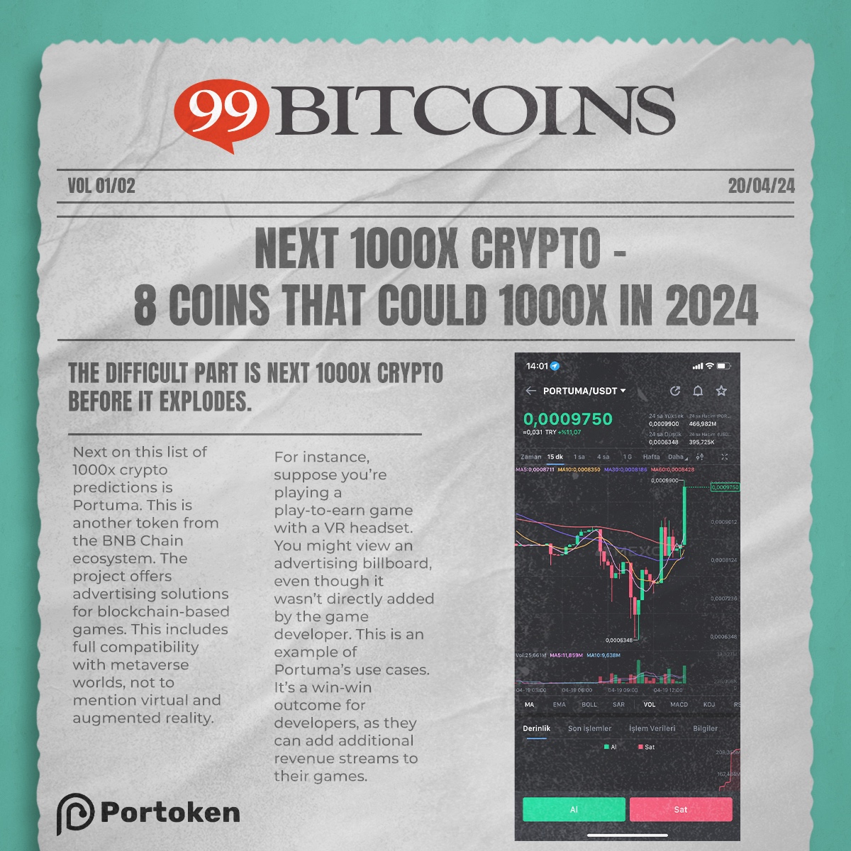 According to 99Bitcoins, we are among the 8 coins that have the potential to reach 1000X in 2024! ''Next 1000x Crypto – 8 Coins That Could 1000x in 2024''🚀 thanks @99BitcoinsHQ 😍 Details: 99bitcoins.com/cryptocurrency…