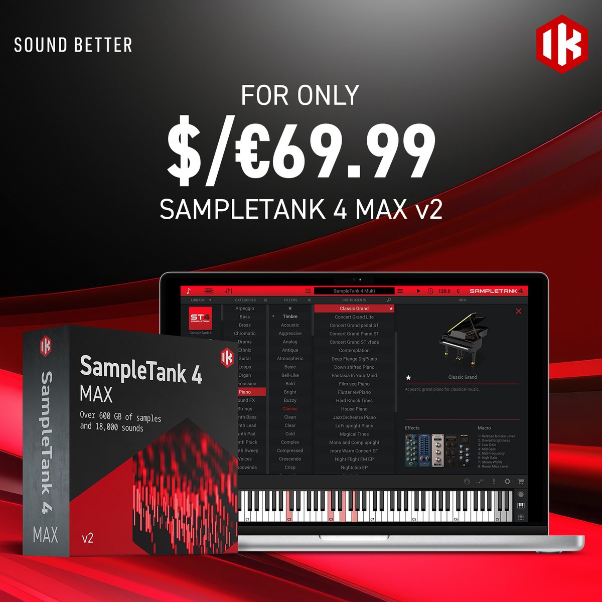 What might usually take dozens of plug-ins can be accomplished right inside SampleTank 4 MAX v2. Improve your workflow for 77% off for a limited time! bit.ly/sampletankmaxs…