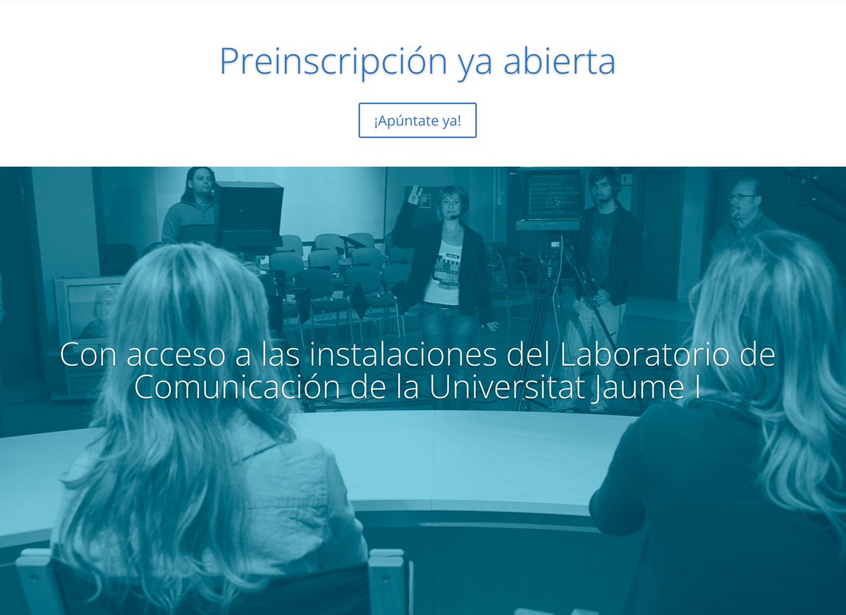 MasterComUJI's tweet image. 📢 Atención! 📢 Ha empezado la primera fase de preinscripción para nuestro Máster en Nuevas Tendencias y Procesos de Innovación en Comunicación!  

🗓️Preinscripción del 18 al 19 de junio de 2024.  

ℹ️ Más info. en ➡️ uji.es/perfils/estudi… 

@UJIuniversitat #SomUJI