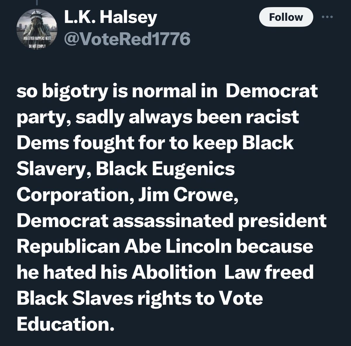 This is why teaching civics and history is so important in this country After the passage of the Civil Rights Act, Dixiecrats left the Democratic Party in droves. The Republican Party is the party of hate and bigotry! #SouthernStrategy #KnowTheHistory 
history.com/news/how-the-p…