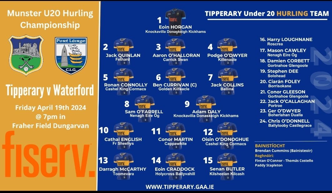 Congratulations to former pupil Jack Collins and the U20 Tipp hurlers, victorious against Waterford last night. Lean oraibh! @BallinaGAA @NenaghGuardian @TippCumanNamBun #GAA