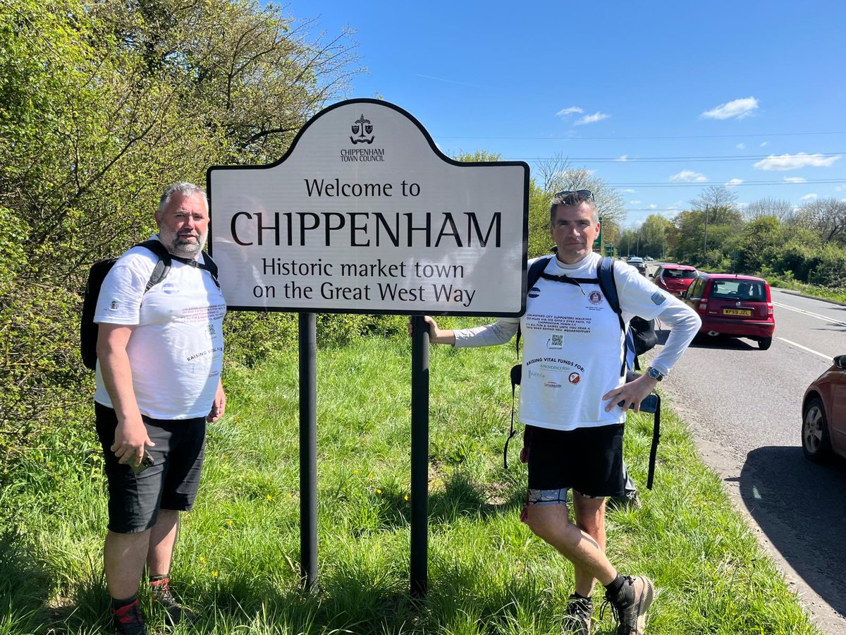 The boys are on the home stretch now as they’ve reached Chippenham!