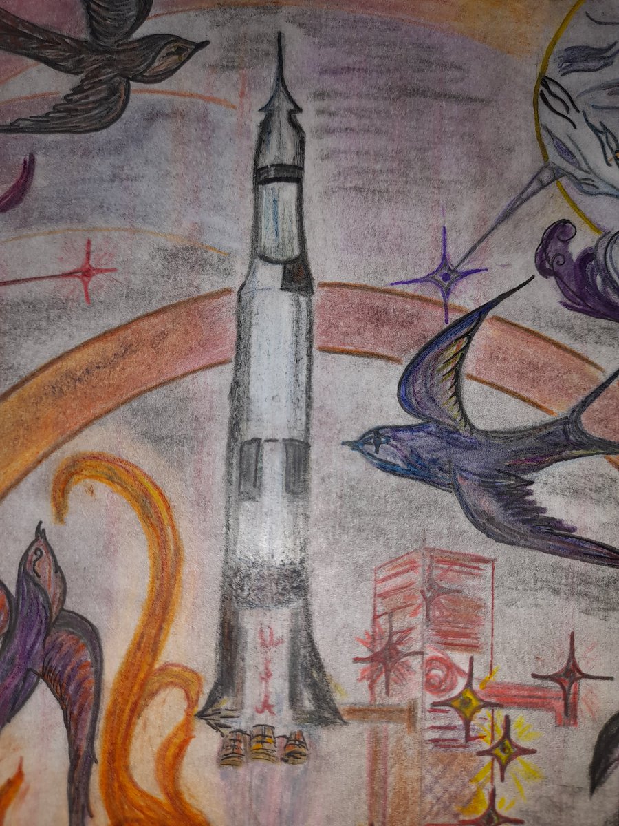 Ohhh....sorry. I am deleted the previous posts with my #Apollo13 #Art 
Because the bad light ruined the colors of mighty horses and great  #SaturnV 
#Apollo #NASA #Moon #Inspiration

Next will be #Apollo1 tribute Art 
Reveal is todays evening