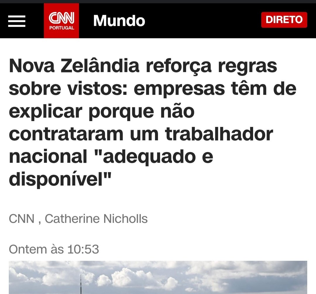 Na Nova Zelândia, a migração foi considerada insustentável, além de estar a deixar os neozelandeses em risco de ficarem sem trabalho 

Por isso, as empresas têm de explicar porque não contrataram um trabalhador nacional