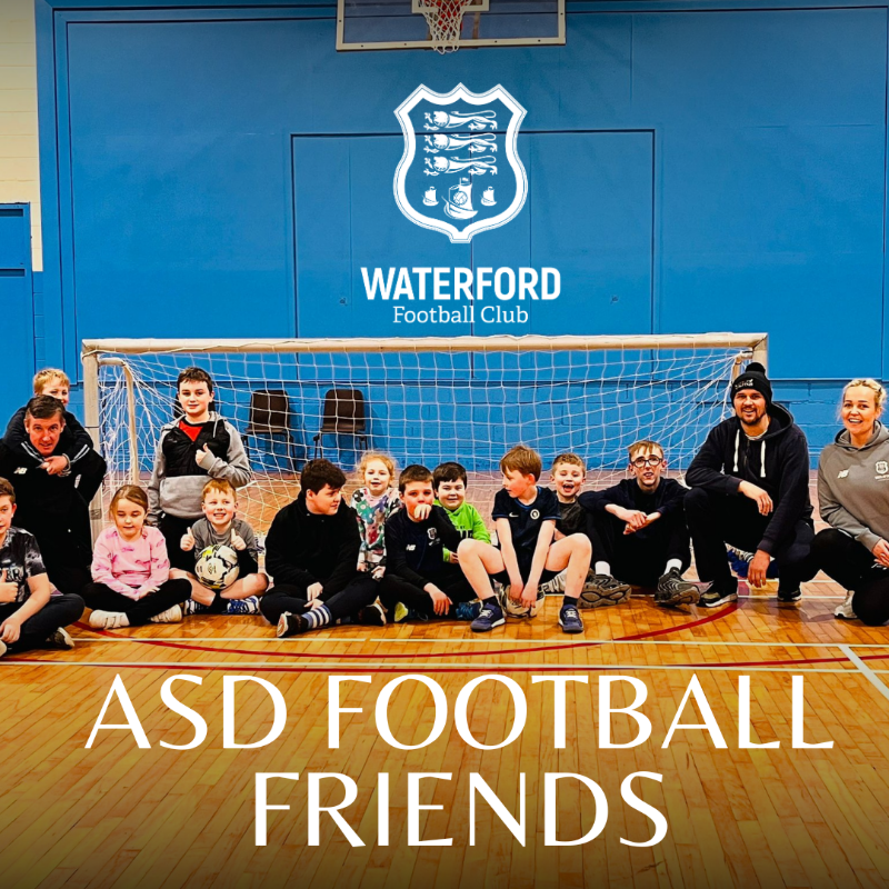 Waterford FC ASD Football Friends 💙 Tuesday 23rd April | Butler Community Centre For children aged 6-16 on the autism spectrum. Contact Colin for details on community@waterfordfc.ie, or on 087-2822822. #OneClubOneCommunity