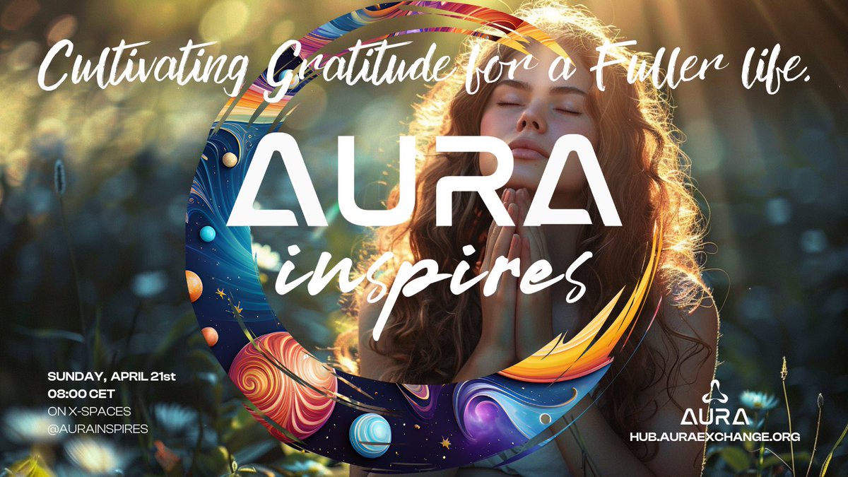💫Join us for #EP08 

💫Cultivating gratitude for a fuller life

💫x.com/i/spaces/1OdKr…

💫A great way to start a new week

💫come and tell us 

💫what you are grateful for!

#AuraInspires #AuraExchange #Gratitude #LawOfAtraction #Positive_Vibes