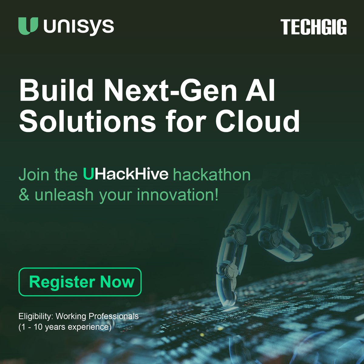 Dive into the future of innovation with #UHackHive! Join @unisys cloud-based, AI-focused hackathon and unleash your creativity to develop groundbreaking AI-driven solutions.

Register now: bit.ly/3QankuL

#AI #CloudComputing #Innovation