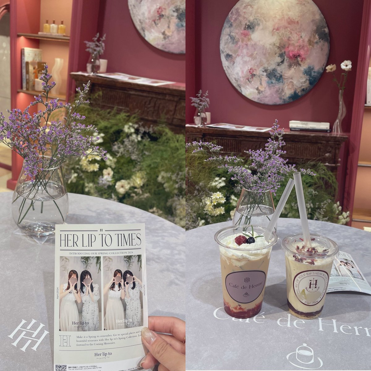 rurun_2525_'s tweet image. お誕生日仕様のherme🎂💐🤍
全てがとっても可愛くて癒し空間🌱
小嶋さんとハリプのおかげで幸せが増えている🤍🤍🤍
急遽一緒に行ってくれたアナちゃんありがとう🫶🏻

#herlipto
#kojiharunyan 
#小嶋陽菜生誕祭2024