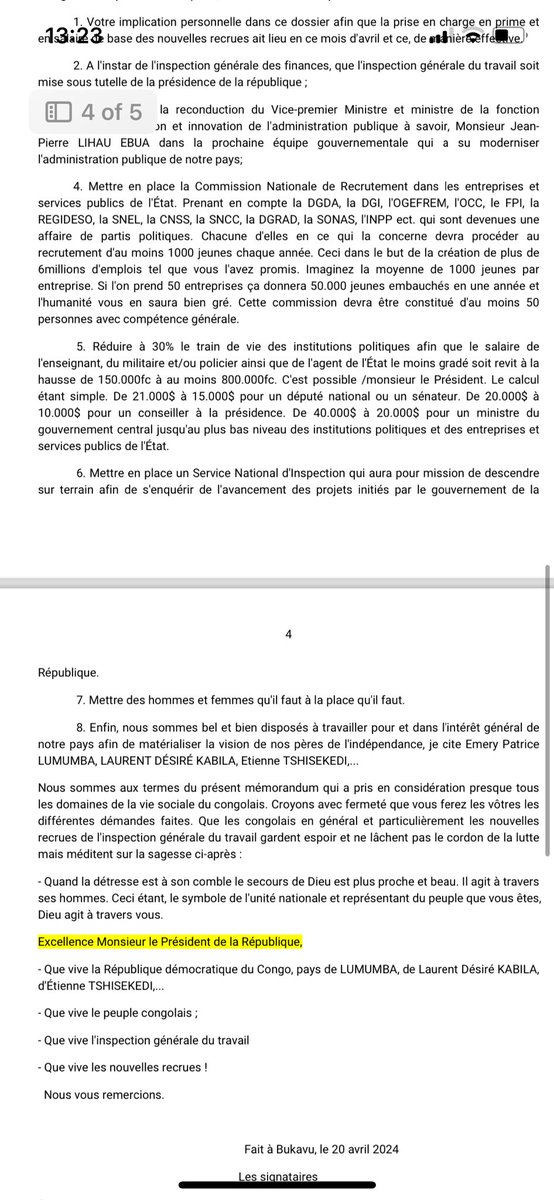 wembi_steve's tweet photo. #RDC: 🚨‼️| SOS 🆘 | L’État congolais abandonne les inspecteurs, contrôleurs du travail ainsi que les agents administratifs nouvellement recrutés au sein de l’inspection générale du travail.|  
“Depuis cette affectation collective, la plupart d'entre nous, pères et mères de familles se sont retrouvés dans différents coins du pays où ils n'ont jamais foulé les pieds et ce, à leurs charge personnelle. Certains à Lusambo dans le SANKURU, BENI territoire, BOENDE, LODJA, KATASOMWA, RUTCHURU, BENI VILLE, MASISI, NGANDAJIKA, KABEYA-KAMWANGA, KATAKOKOMBE, KINSHASA, LUBUMBASHI, KOLWEZI, ISIRO,...avec tous les risques que vous pouvez imaginer et ce, sans moyen ni frais de mutation ou de déploiement” [ Mémorandum]