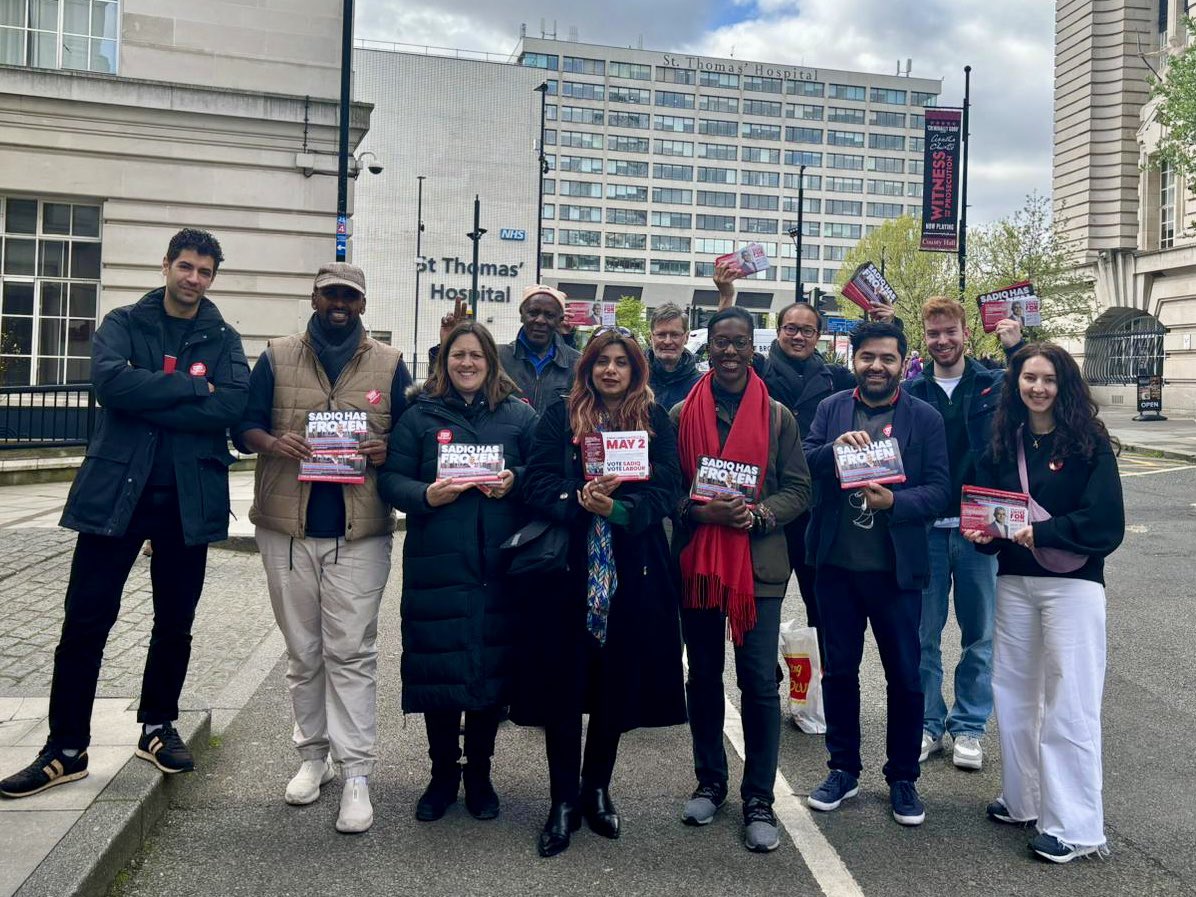 Great morning talking to residents in Waterloo and hearing support for @LabourMarina and @SadiqKhan🌹