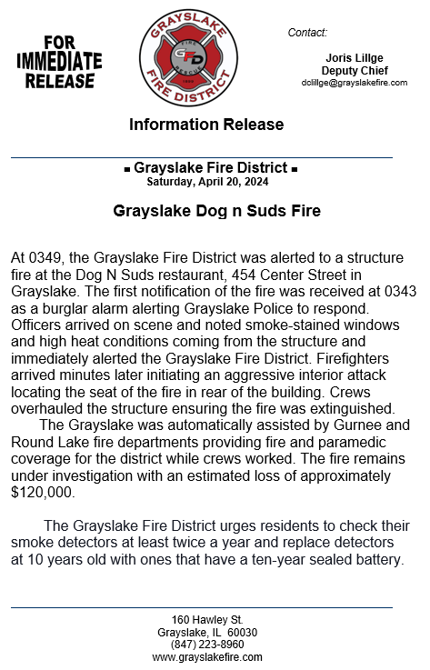 Grayslake Fire District tweet media