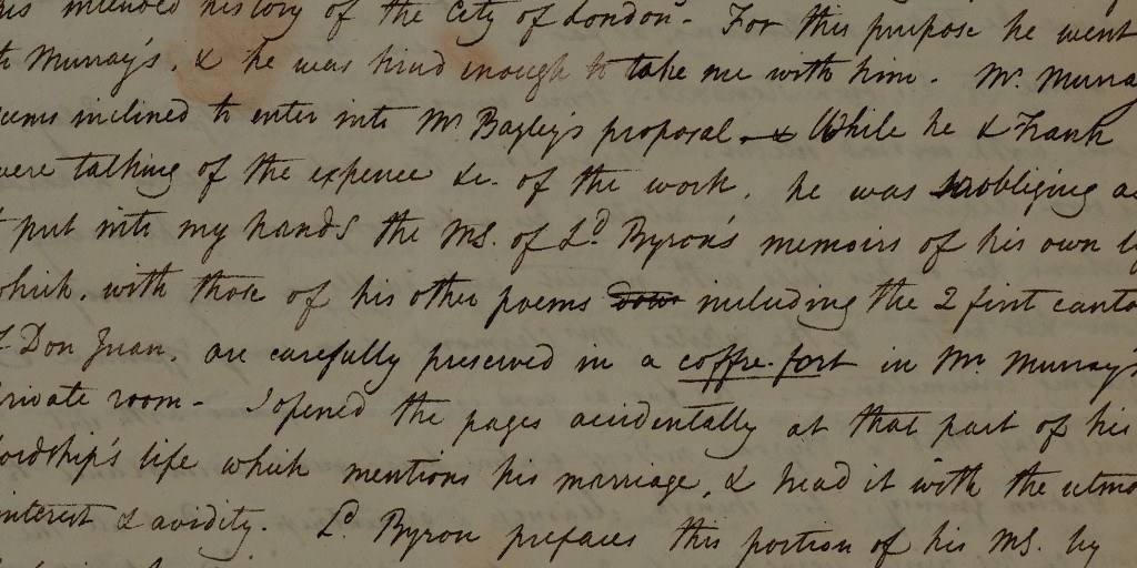 More from Prof Adrian Poole on the newly discovered letter @trincolllibcam by Elizabeth Palgrave about Byron’s notorious lost memoirs watch @BBCLookEast bbc.co.uk/iplayer/episod… (at 22 mins available until 6.59pm this evening) #ExTRINordinary #Byron200 @byron_now @trincolllibcam