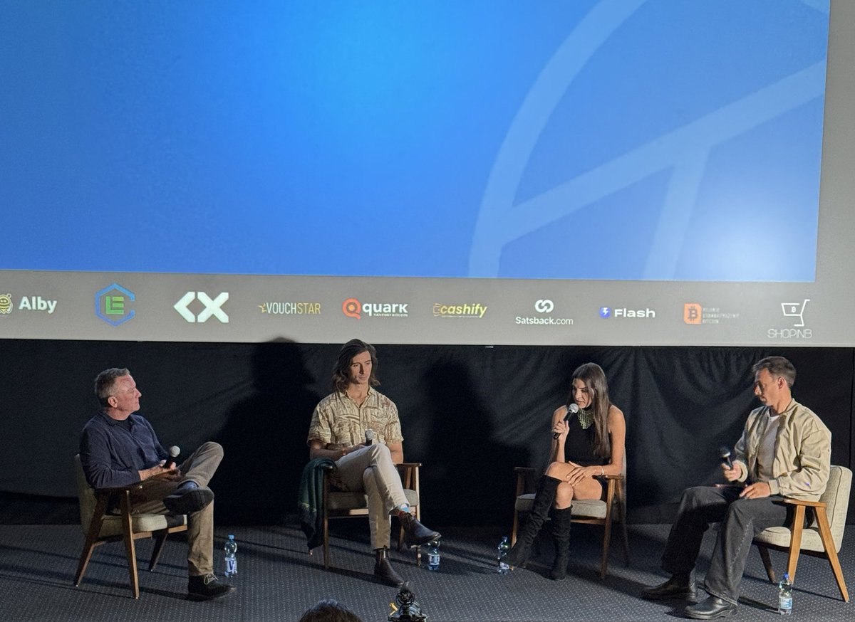 MoltoBullish's tweet photo. Warsaw Bitcoin Film Festival 🍿 
@bitcoinfilmfest #Bitcoin 

@aubreystrobel &amp; @JoeNakamoto https://t.co/GjUPPqRiOj