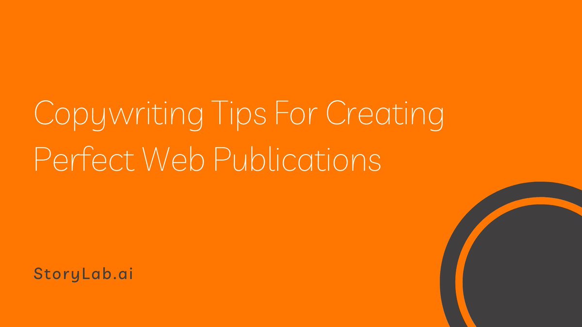 #Copywriting Tips For Creating Perfect Web Publications

Engaging Writing for Engaging Digital Publications

#Content #ContentCreation #GrowthHacking #ContentMarketing buff.ly/3Mp8A8G