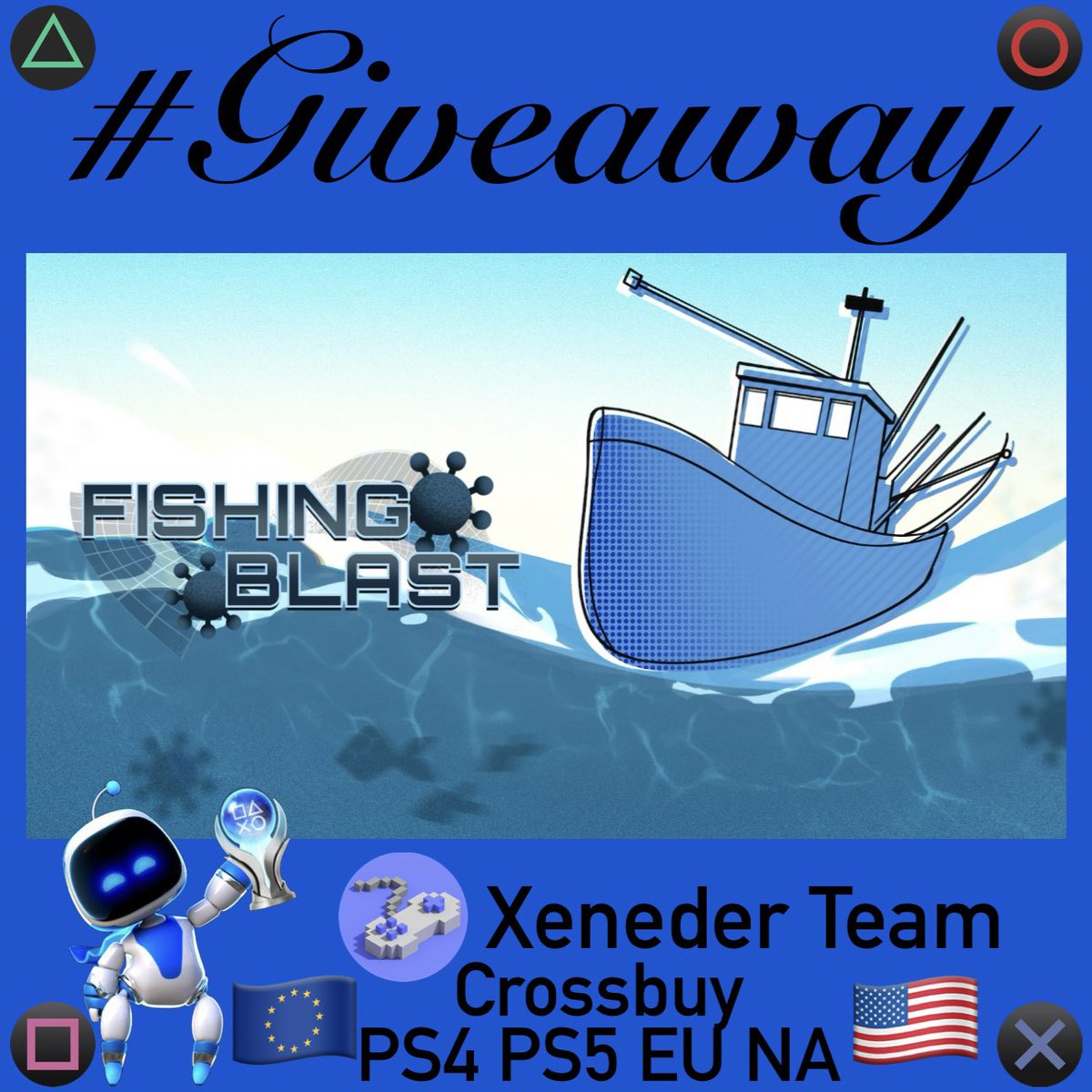#Release #Giveaway FISHING BLAST 🐟🎣 I have 2 codes (Crossbuy #PS4 #PS5) 1x EU 🇪🇺 1x NA 🇺🇸 If you want a specific one, please comment To win: ☑️ Repost 🔄 ☑️ Follow 👤@PSN_Robert2567 👤 @xeneder_team Winners announced in 48 hours 🍀 Good Luck to all #GiveawayAlert