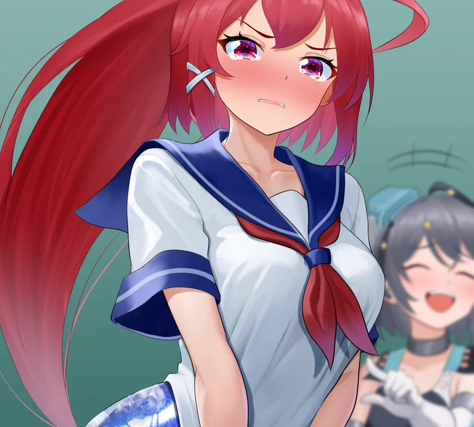 #艦これ前回おしりが抜けなくなったイムヤさん。試行錯誤の末何とか助かりました。(諸事情により下の方トリミングしてない版はリプライに) 