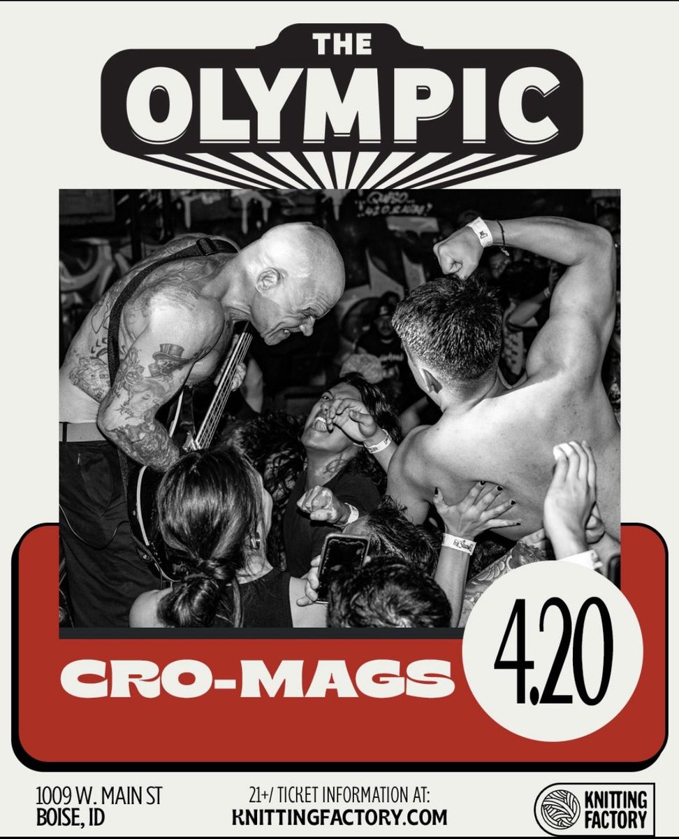 NO REST - TONIGHT 🔥🔥🔥🔥🔥🔥🔥 @theolympicboise @knitboise - GET YOUR TICKETS BOISE!!!!! #cromags #cromagslive #cromags2024