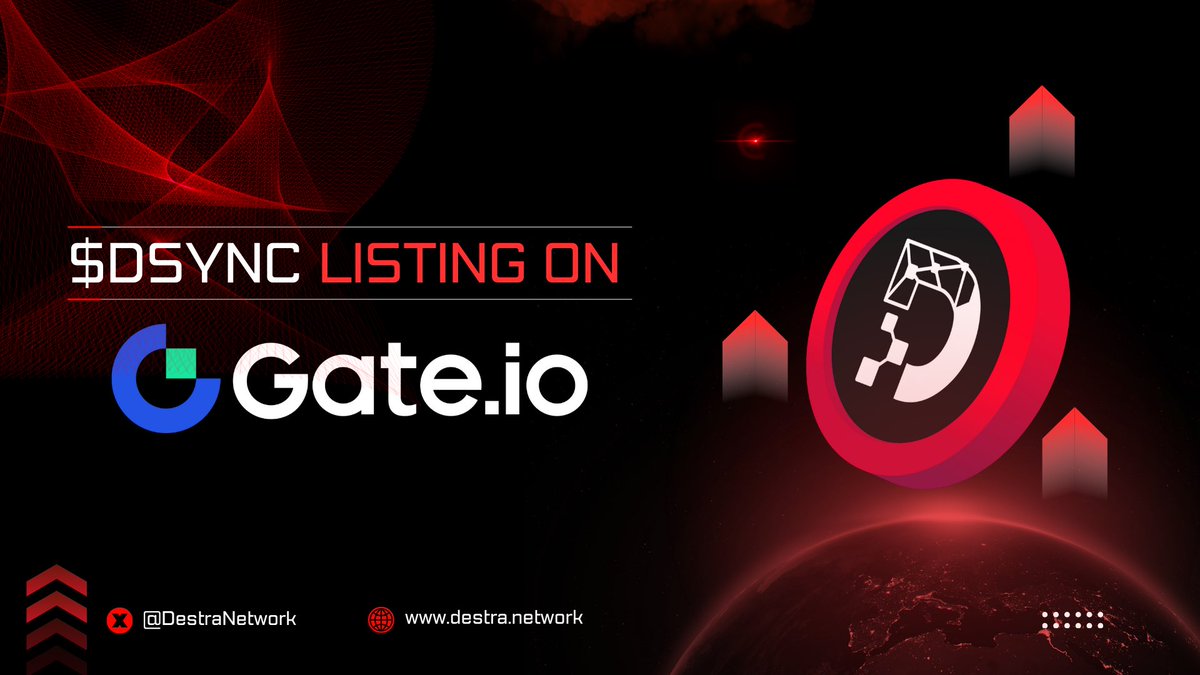 $DSYNC is getting listed on @gate_io Trading Starts: 10:00am, Apr 22 (UTC)